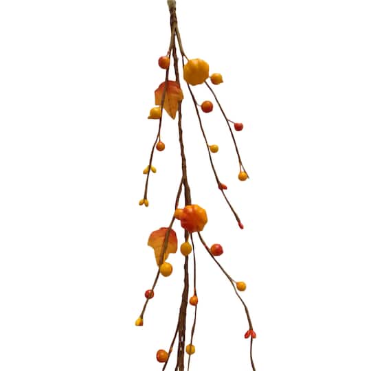 5ft. Orange Pumpkins & Leaves Coiled Garland by Ashland®